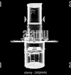 The Hubble Space Telescope. X-Ray render Stock Photo