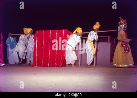 Chhau Dance, Marriage of Shiva & Shakti, Bihar Stock Photo