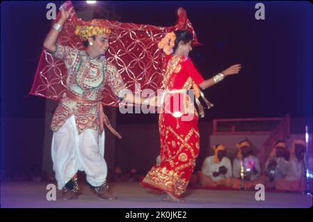 Barsana Ki Holi, Folk Dance Holi Celebration U.P. Stock Photo