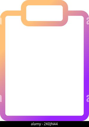 Blank tablet pixel perfect gradient linear ui icon Stock Vector