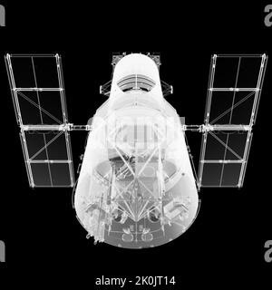 The Hubble Space Telescope. X-Ray render Stock Photo