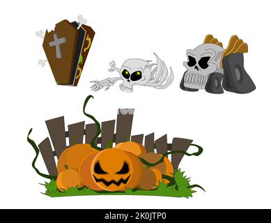 abstract vector illustration color patterns for halloween Stock Vector