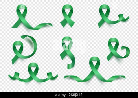 Liver Cancer Awareness Month Realistic Emerald Green Ribbon Symbol Medical  Design Vector Illustration Stock Illustration - Download Image Now - iStock