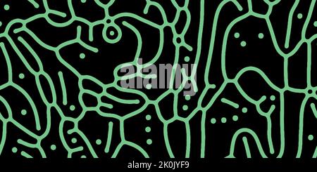 Abstract organic seamless pattern in black and white Stock Vector