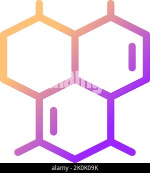 Chemical connections pixel perfect gradient linear ui icon Stock Vector