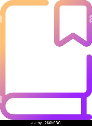 Saving book for future pixel perfect gradient linear ui icon Stock Vector