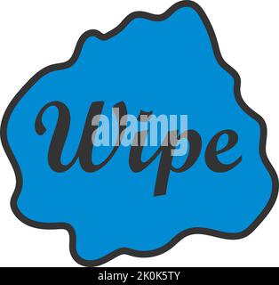 Wipe Cloth Icon. Editable Bold Outline With Color Fill Design. Vector Illustration. Stock Vector