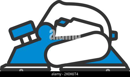 Icon Of Electric Planer. Editable Bold Outline With Color Fill Design. Vector Illustration. Stock Vector