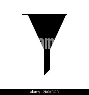Funnel icon. Funnel for gasoline and other liquids. Car watering can icon. Vector illustration. Stock Vector