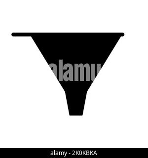 Funnel icon. Funnel for gasoline and other liquids. Car watering can icon. Vector illustration. Stock Vector