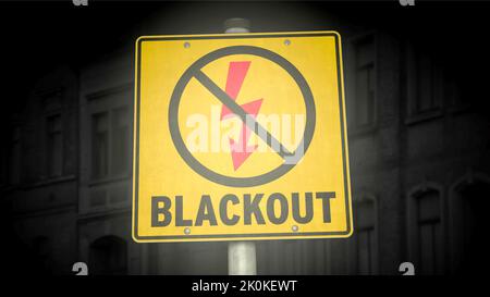 Blackout - The power grid overloaded Stock Photo