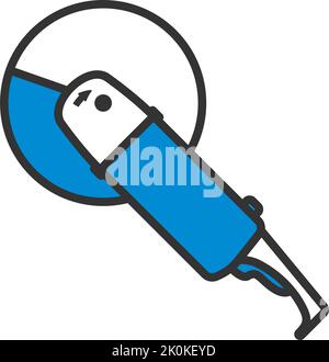 Icon Of Grinder. Editable Bold Outline With Color Fill Design. Vector Illustration. Stock Vector