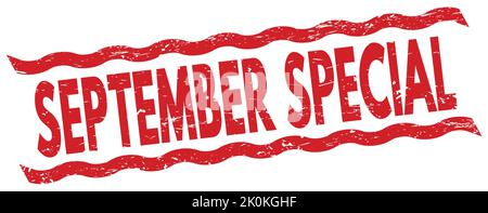 SEPTEMBER SPECIAL text written on red rectangle stamp sign Stock Photo ...