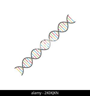 DNA Molecule Logo Design. DNA Icon. Vector Illustration. Stock Vector