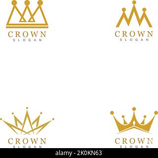 Crown Logo Template vector illustration Stock Vector