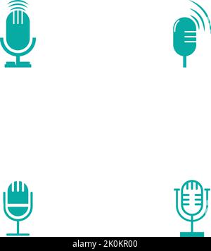 Microphone icon logo vector template Stock Vector Image & Art - Alamy