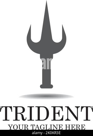 Trident Logo Template vector icon illustration design Stock Vector