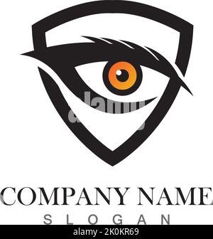 Eagle eye logo concept design template Stock Vector