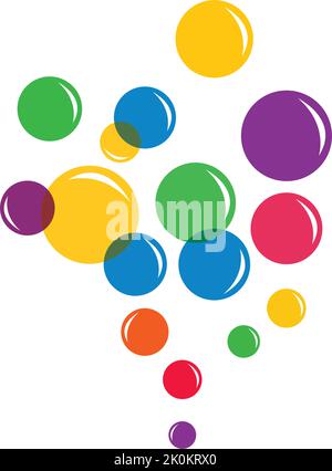 Bubble logo template vector icon illustration design Stock Vector