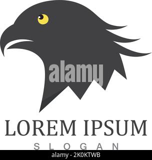 Falcon Eagle bird Logo Template vector illustration design Stock Vector