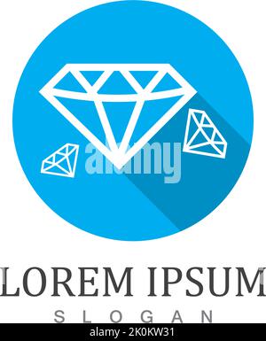 Diamond icon logo template vector Stock Vector