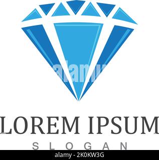 Diamond icon logo template vector Stock Vector