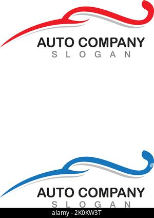Speed auto car logo template icon Stock Vector