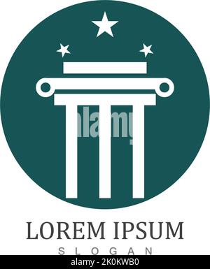 Column Logo and symbol Template vector illustration design Stock Vector
