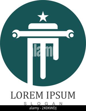 Column Logo and symbol Template vector illustration design Stock Vector