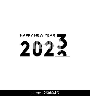 2023 new year logo design with turn of numbers style Stock Vector