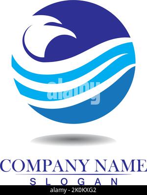 Falcon Wing Logo Template vector icon design Stock Vector