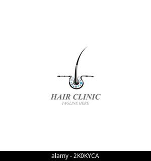 Hair treatment care dermatology logo icon illustration template design Stock Vector