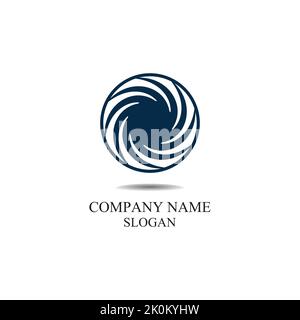 Vortex circle logo and symbols template icons app Stock Vector