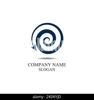 Vortex circle logo and symbols template icons app Stock Vector