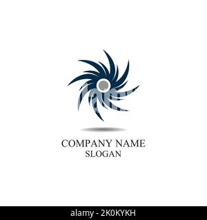 Vortex circle logo and symbols template icons app Stock Vector