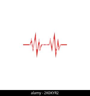 Pulse line medical logo vector template Stock Vector