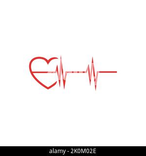 Pulse line medical logo vector template Stock Vector