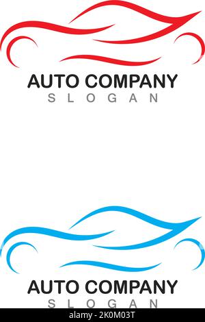 Speed auto car logo template icon Stock Vector