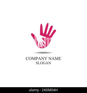 Hand help logo and symbols template icons app Stock Vector Image & Art ...