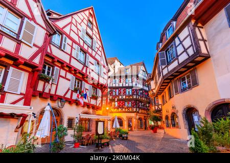 Colmar, France. Traditional half timbered houses of Alsace. Stock Photo