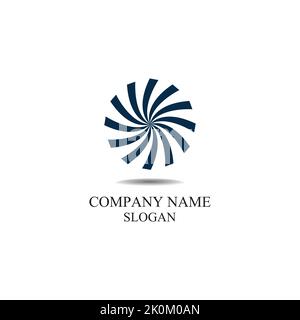 Vortex circle logo and symbols template icons app Stock Vector