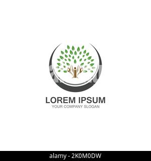 People Tree Logo Template Design Vector Stock Vector