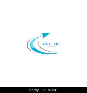 Air Plane logo vector template Stock Vector