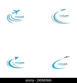 Air Plane logo vector template Stock Vector