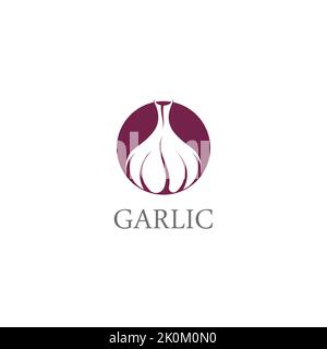 Garlic logo icon symbol design vector illustration Stock Vector Image ...