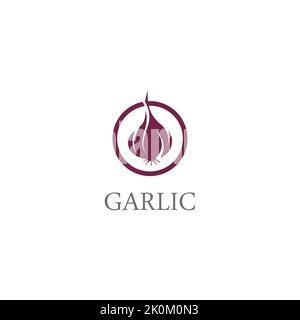 Garlic logo icon symbol design vector illustration Stock Vector Image ...