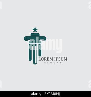 Column Logo and symbol Template vector illustration design Stock Vector