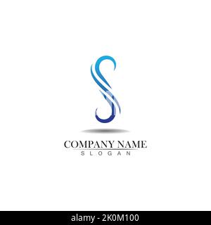 S blue logo and symbols template vector Stock Vector