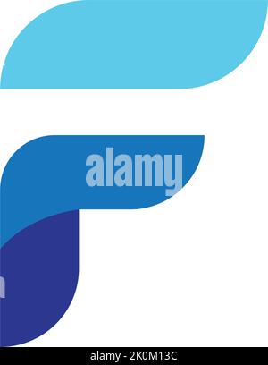 F Letter Wave Logo Template vector symbol Stock Vector