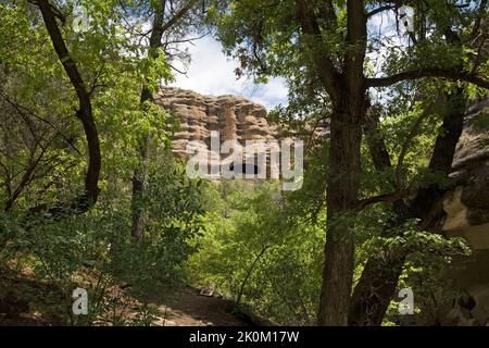 The Gila Cliff Dwellings National Monument in New Mexico, USA Stock Photo